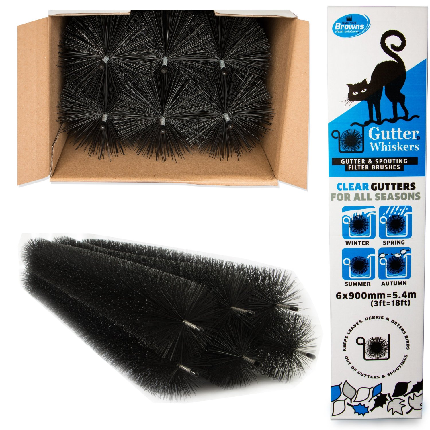 gutter whiskers guards brushes spouting filter meter pack cleaning brush guard tool